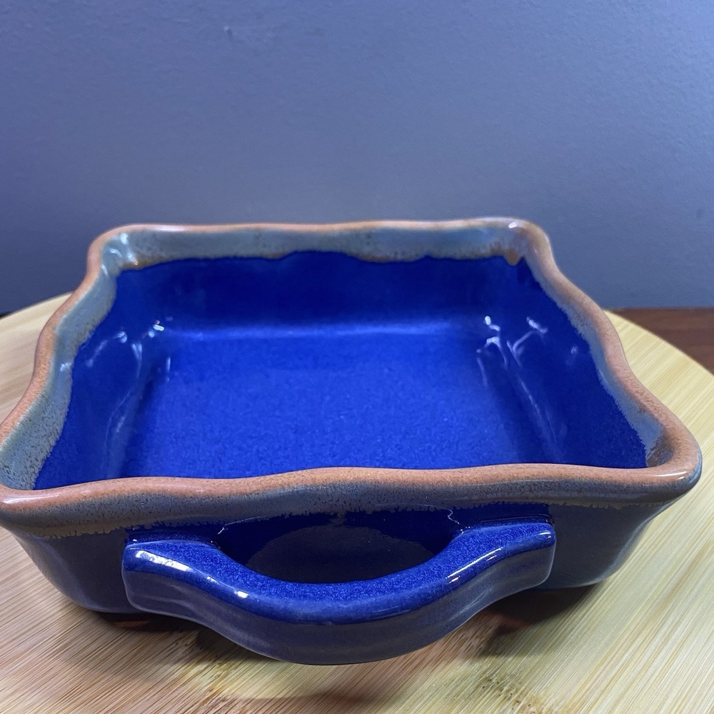NANTUCKET Square Dark Blue Casserole‎ Baking Dish Serving 6x6x2-great Condition - Picture 4 of 8
